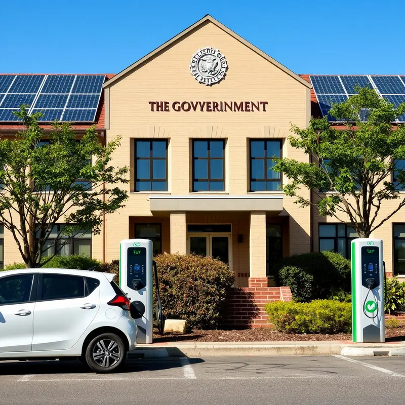 An image of a busy EV fast-charging station showcasing the efficiency and modernity of expanded infrastructure.
